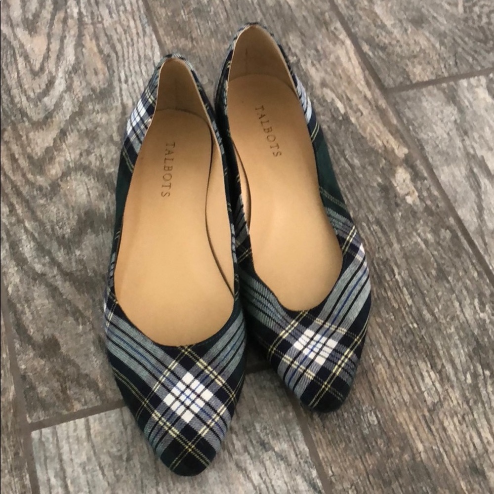 Talbots plaid flats